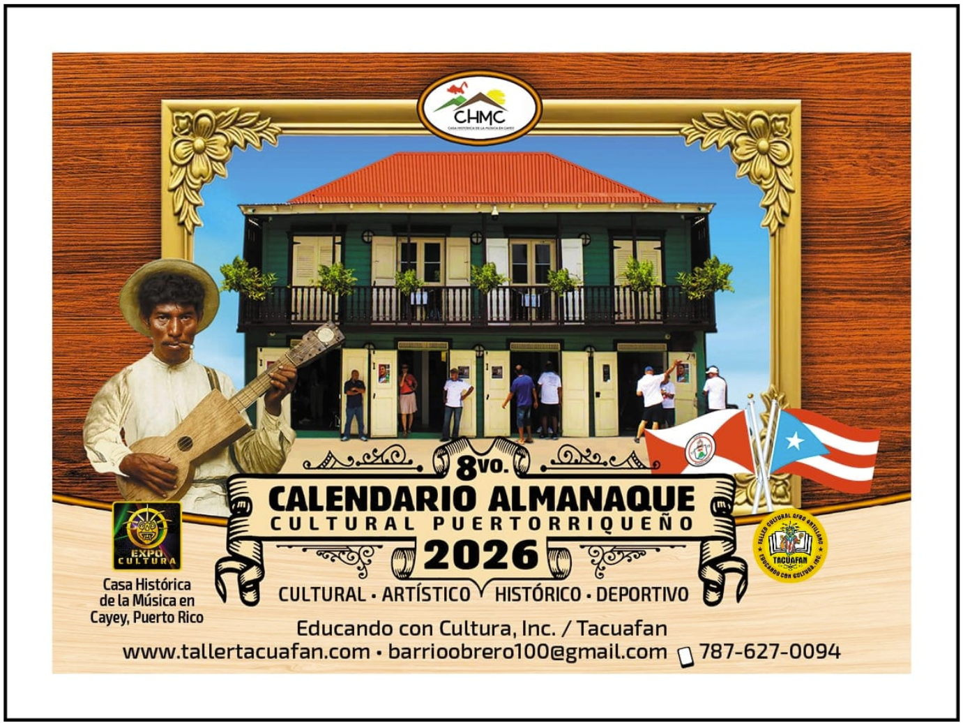 Nuevo calendario almanaque cultural 2026, ¡apoya  a PRTQ!