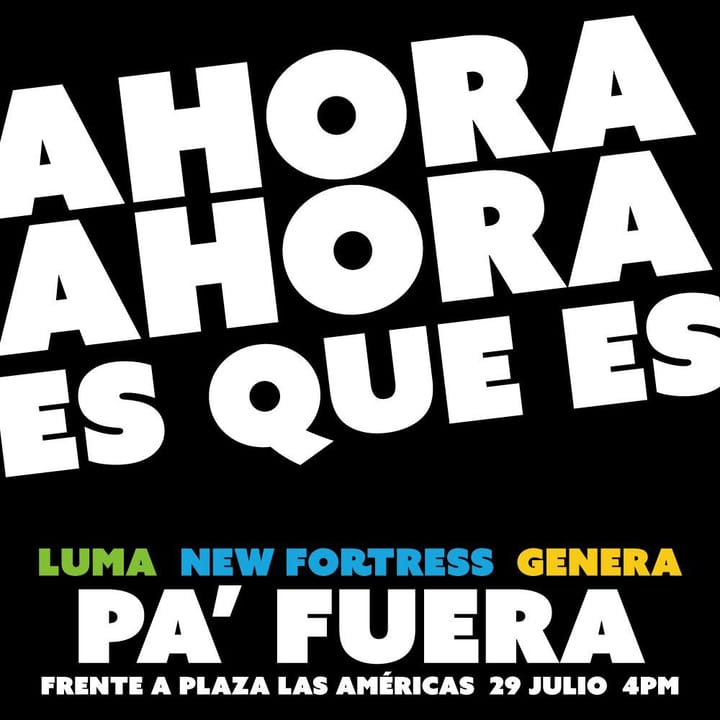 ¡Basta ya...Pa'fuera LUMA!